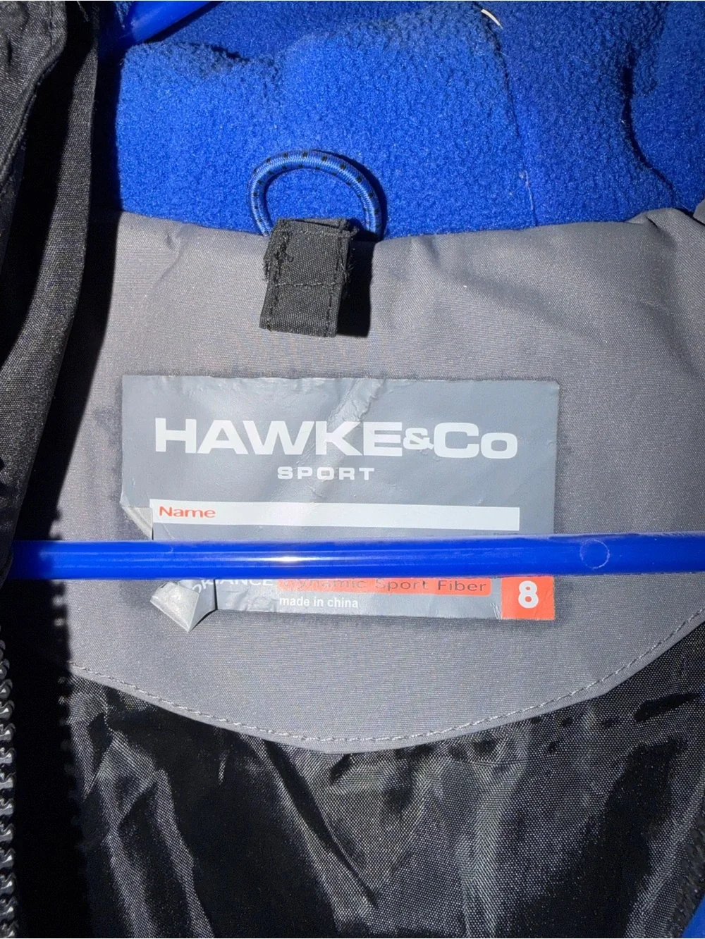Hawke & Co Black, Gray & Blue Kids Winter Jacket size 8 boys